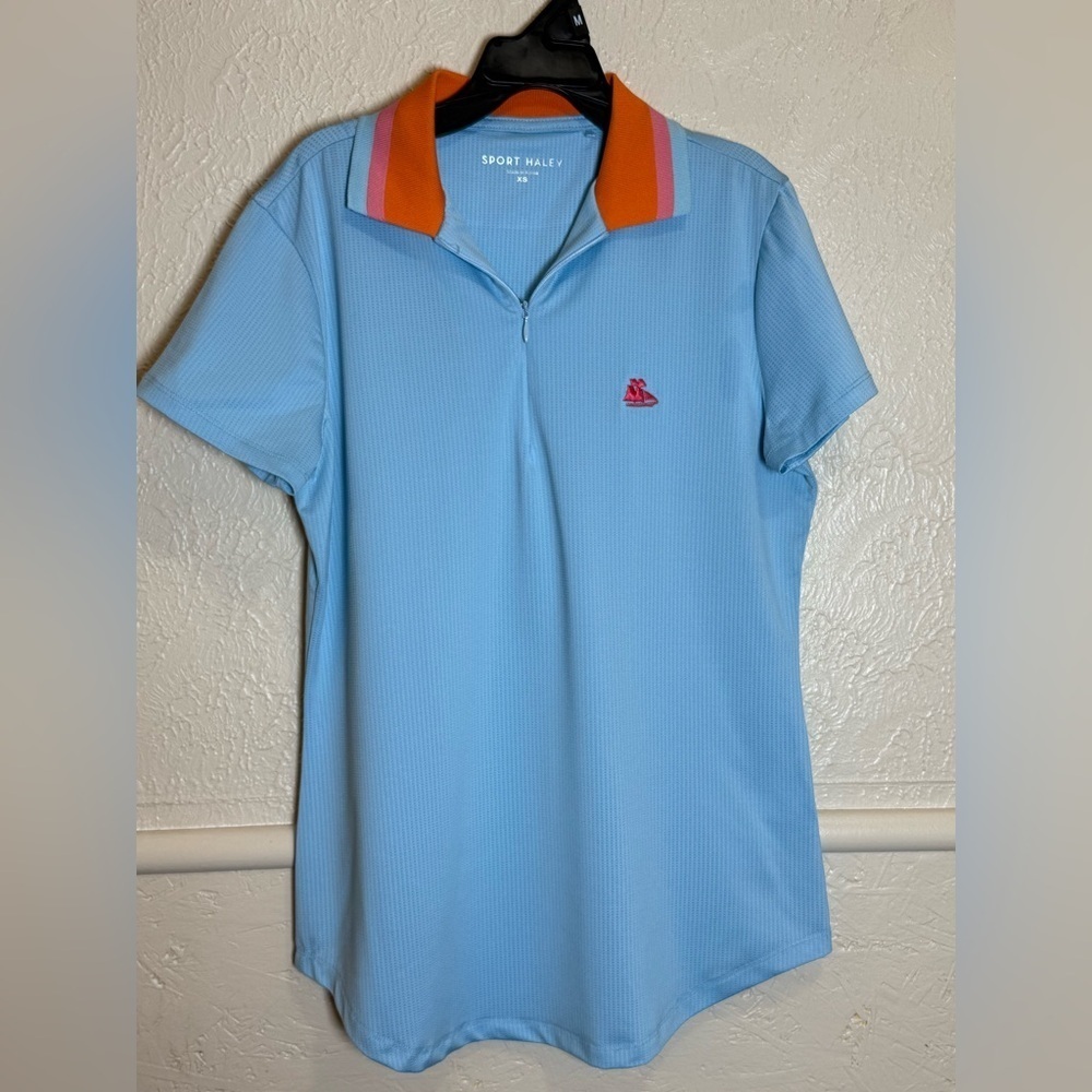 Sport Haley Women’s Golf Tennis Pickleball Blue & Orange Polo Shirt XS